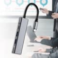 Miniatyrbild 2 av 11: HUB USB-C ADAPTER HDMI USB 3.0 PD MacBook M1 4w1