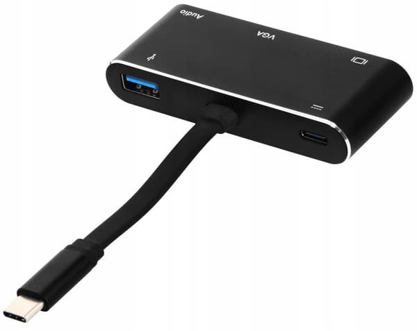 ADAPTER USB C HDMI VGA USB 3.0+PD HUB 5w1 MacBook