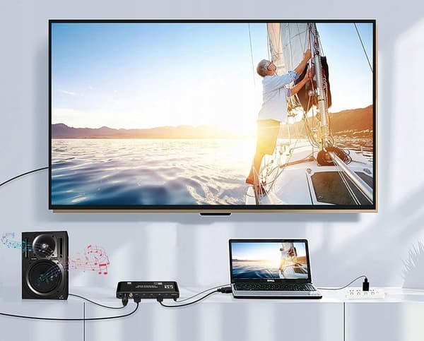 SWITCH HDMI 2.0 4x1 SPLIT AUDIO EXTRACTOR 4K