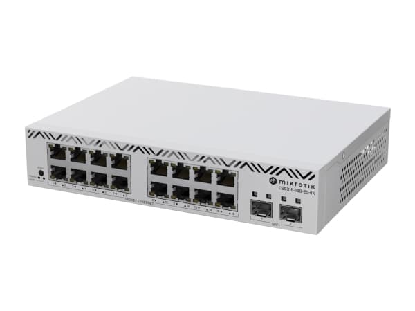 MikroTik Cloud Smart Switch med SwitchOS Desktop Case | CSS318-16G-2S+IN