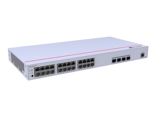 Huawei CloudEngine S310-24P4S - Kytkin - Hallittu - 24 x 10/100/1000 + 4 x Gigabit SFP - Sivulta toiselle suuntautuva ilmavirta - Telineasennettava - Harmaa