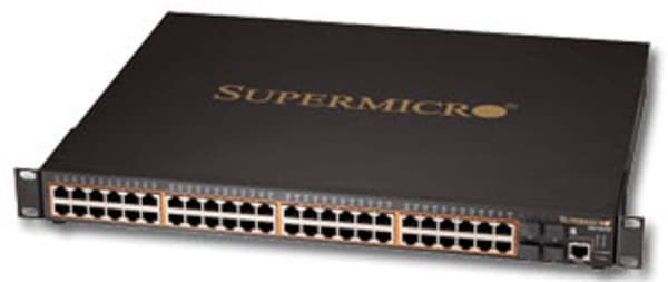 SUPERMICRO 52-port Layer 2 1G Ethernet Switch PoE SSE-G2252P Svart
