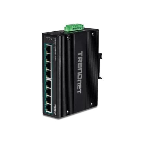 TRENDnet TI-PG80B - switch - 8 portar - ohanterad - TAA-kompatibel Svart
