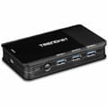 Miniatyrbild 1 av 6: Switch Trendnet TK-U404 USB Svart