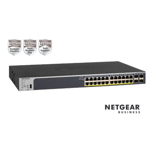 Switch Netgear GS728TP-300EUS Grå