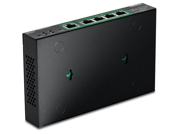 TRENDnet TPE-B541 - Version v1.0R - switch - powered, with PoE passthrough - smart - 5 x Gigabit Ethernet - väggmonterbar - PoE++ (60 W) - TAA-kompat