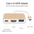 Miniatyrbild 4 av 4: USB HDMI HUB Adapter för macbook pro GOOJODOQ USB Typ C till HDMI Hub 4K USB 3.0 med USB-C strömförsörjning Silver