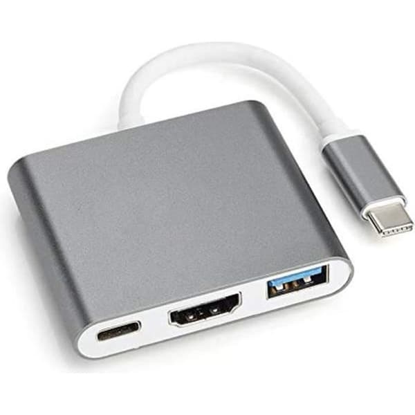 USB C till HDMI HUB-adapter - OHRYC - 4K - Kompatibel med iOS och Chrome OS - Färg Grå