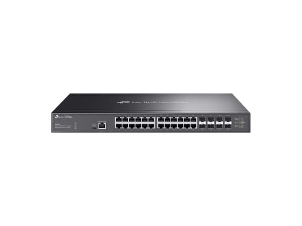TP-Link Omada SX3832, Håndtert, L2/L2+, 10G Ethernet (100/1000/10000), Rack-montering, 1U Sort