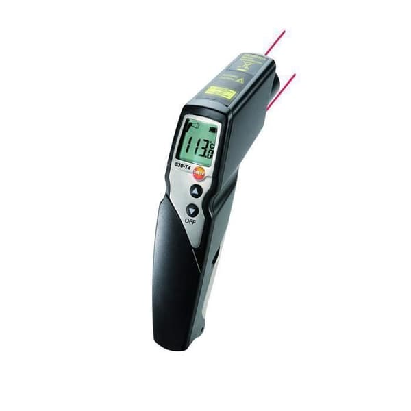 Testo SE - Co.KGaA 0563 8314 - KVM SWITCH - Testo 830-T4 Set med 4 infraröda termometrar med läderskal och metallfötter