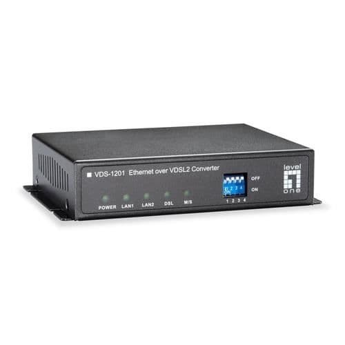LEVELONE VDS-1201 100 MBIT-S NÄTVERKSSTÖD KONVERTERARE SVART