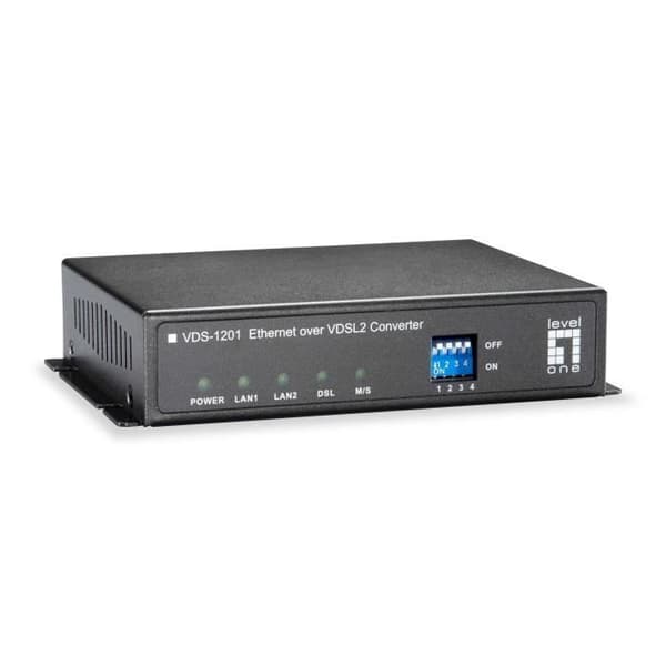 LEVELONE VDS-1201 100 MBIT-S NÄTVERKSSTÖD KONVERTERARE SVART