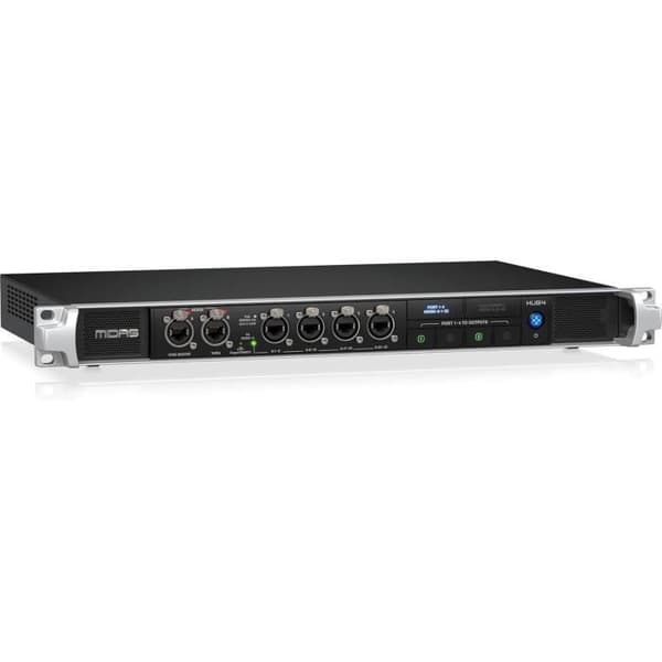 Midas HUB4 - Systemmonitorhub med 4 PoE-portar för personliga mixer eller kompatibla scenlådor