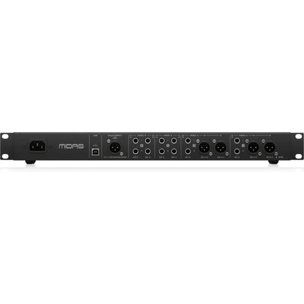 Midas HUB4 - Systemmonitorhub med 4 PoE-portar för personliga mixer eller kompatibla scenlådor