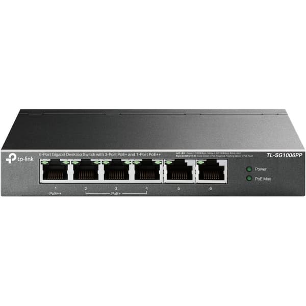 Kytkin TP-Link TL-SG1006PP Harmaa