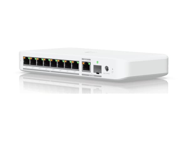 Ubiquiti UniFi Flex 2.5G PoE - Switch - Administreret - 8 x 2.5GBase-T + 1 x 10Gb Ethernet + 1 x 10Gb Ethernet SFP+ - desktop, væg-monterbar, DIN mon