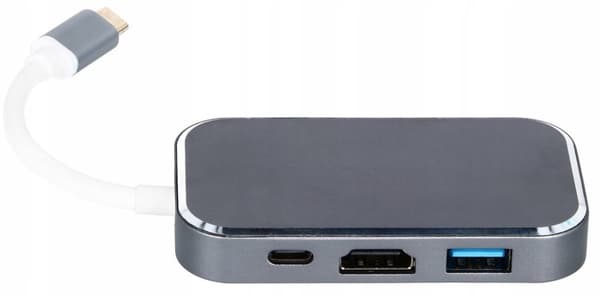 HUB USB-C -> HDMI 3xUSB 3.0 PD 4K M1 ADAPTER KONVERTER 5in1 Thunderbolt 3