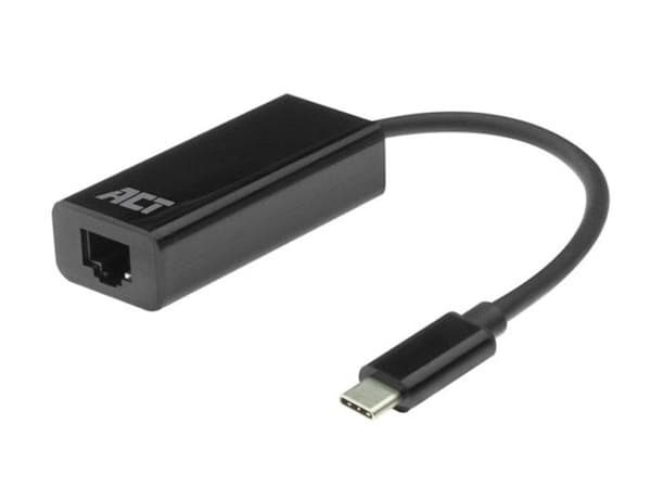 USB-C till Gigabit Ethernet-adapter - ACT - 0,15 m - 2 portar - Gigabit-kompatibel