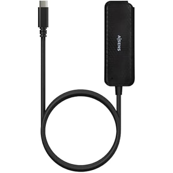 AISENS A109-0716 USB 3.1 USB-C Hub, USB-C/M-4X Typ A/H, Svart, 60 cm
