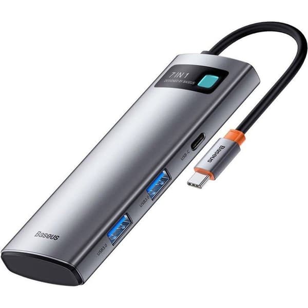 HUB USB 7-i-1 - Baseus - Type-C till 2x USB 3.0 - HDMI 4K 30Hz - PD 100W - RJ45 1Gbps
