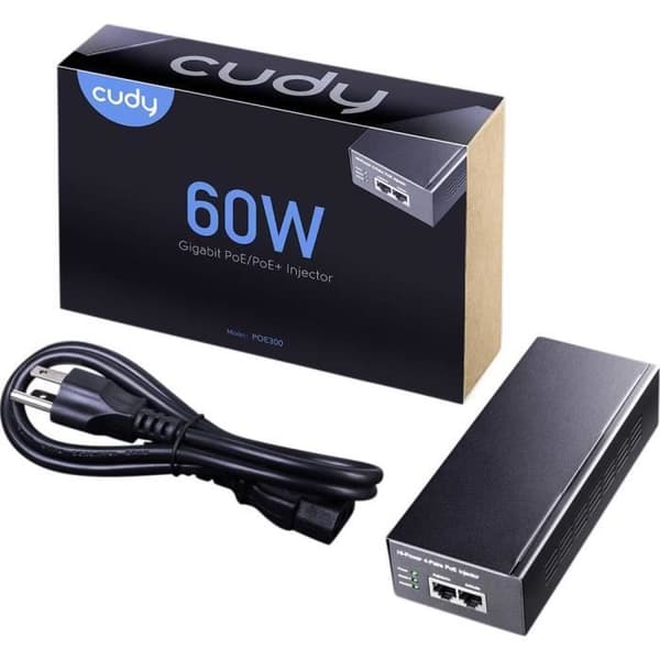 PoE-injektor - cudy - POE300 - 1 GBit/s - IEEE 802.3at (25.5 W) - IEEE 802.3af (12.95 W)