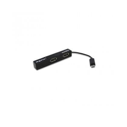 HUB 4-PORTAR MICRO USB TILL USB SVART CA