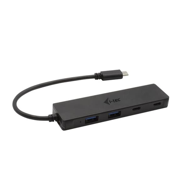 USB-hub - i-Tec - C31HUBMETAL2A2C - Svart - Plugg och kör - 2 portar USB A 3.2 Gen 1