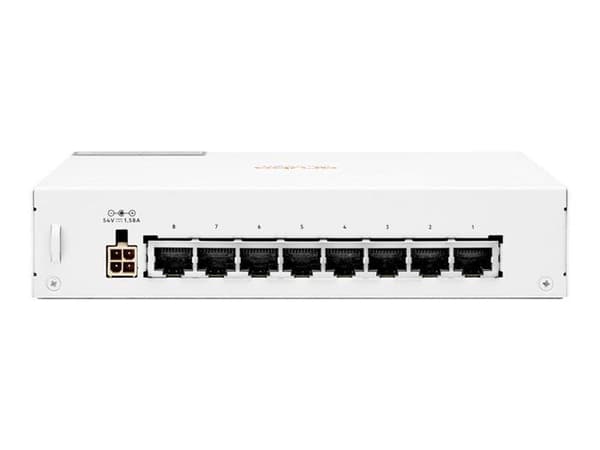 Commutator HPE Aruba Instant On 1430 8G - PoE 64W - 8 Gigabit-portar - Icke hanterad - Bord/Rack