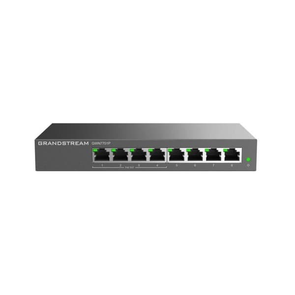 Switch - GRANDSTREAM - GWN7701P - 8 portar - PoE - Grön teknologi Svart