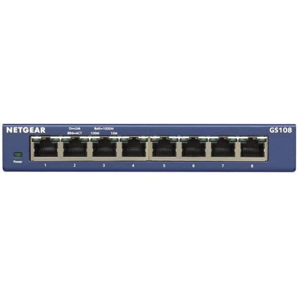 NETGEAR GS108GE 8-portar icke-hanterbar Gigabit-switch
