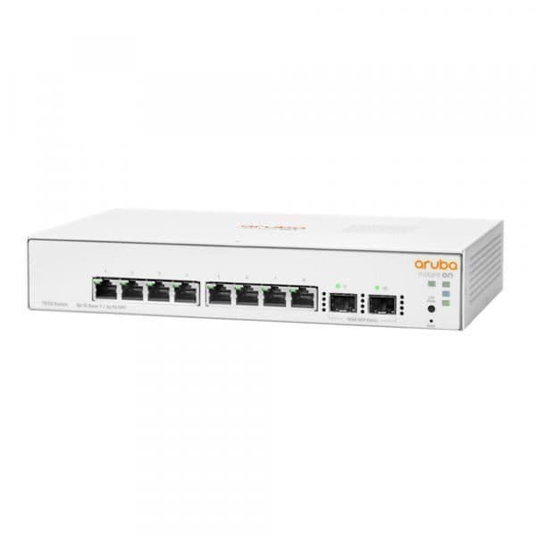 Switch - HPE - Aruba JL680A - 8x RJ-45 Gigabit Ethernet - Managed L2+ - 8000 MAC-adresser Vit