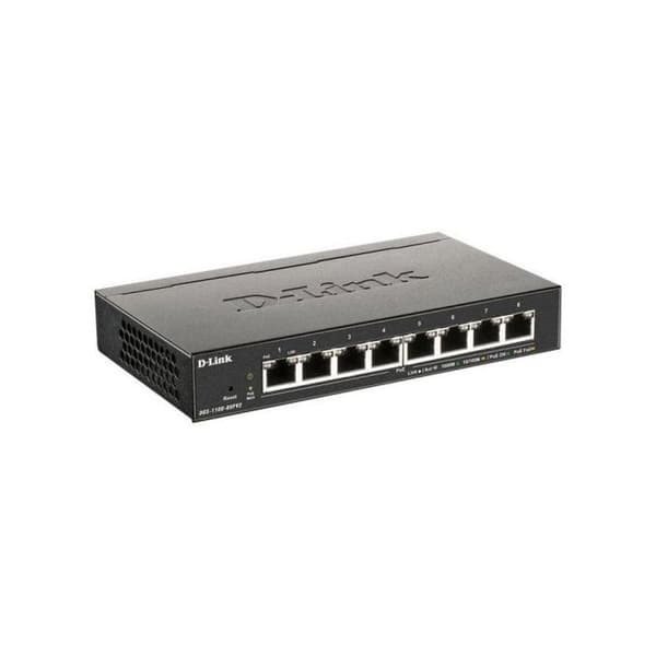 Nätverksswitch - DLINK - DGS-1100-08PV2/E - 8 Gigabit Ethernet (PoE)-portar - VLAN - QoS - säkerhet