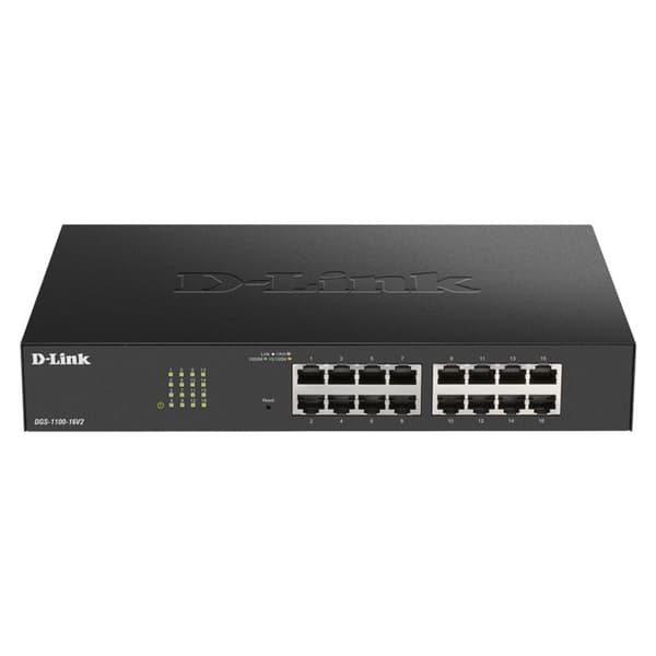 Nätverksswitch - D-Link - DGS-1100-24PV2/E - 24 Gigabit-portar - PoE - 48 Gbps Svart