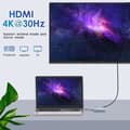 Miniatyrbild 4 av 4: HUB USB C, USB C-adapter 8 i 1 med HDMI*2, VGA, USB 3.0*1, 2.0*2, PD100W, Ethernet RJ45100M, SD/TF-kortläsare, Grå