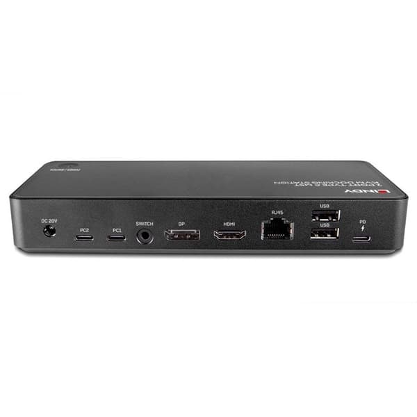 USB-C-dockningsstation - LINDY - 43202 - Kompakt - Mångsidig - KVM