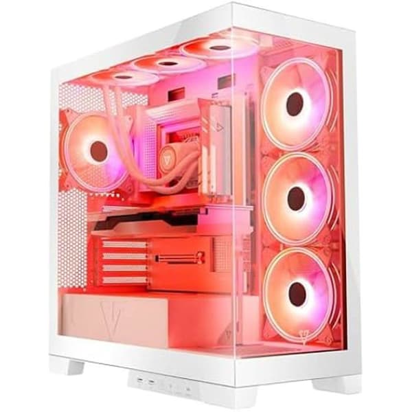 PC-fodral - MODECOM - Volcano Space APEX ARGB - Vit - USB 3.0 x 2 - USB-C Vit
