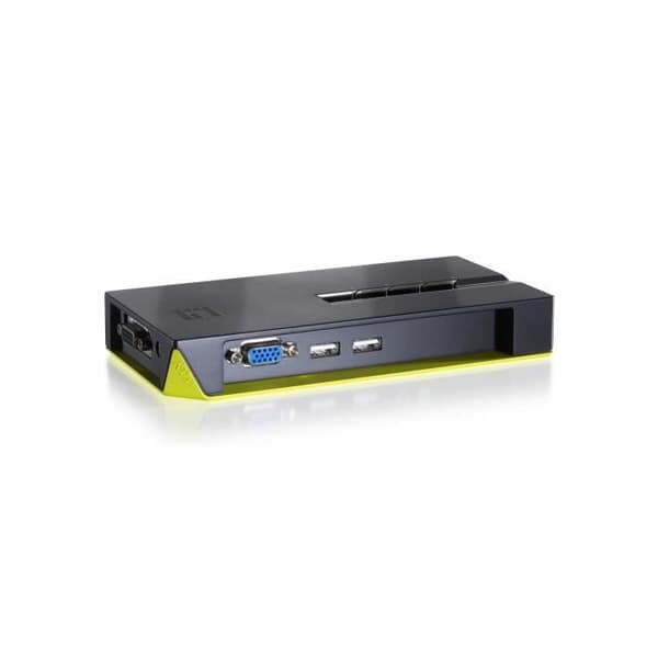 4-ports USB KVM-switch - LEVELONE - KVM-0422 - Hantering av 4 datorer - Tangentbord och mus - Svart Svart, Grön