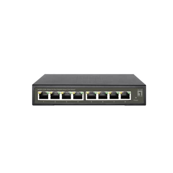 L2 Gigabit Ethernet hanterad nätverksswitch - LEVELONE - GES-2108 - 8 portar - VLAN - Hastighetsbegränsning