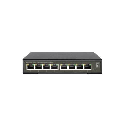L2 Gigabit Ethernet hanterad nätverksswitch - LEVELONE - GES-2108 - 8 portar - VLAN - Hastighetsbegränsning