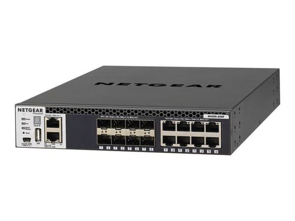 Switch hanterbar - NETGEAR - M4300-8X8F - Stapelbar - 16x10G - 8x10GBASE-T och 8xSFP+