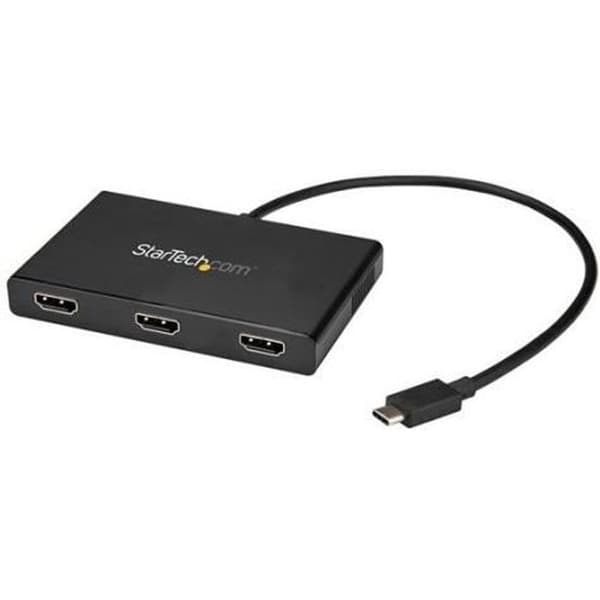 STARTECH USB Type-C Hub - 3x HDMI - Multiskärm - 3840x2160 - Splitter - Svart