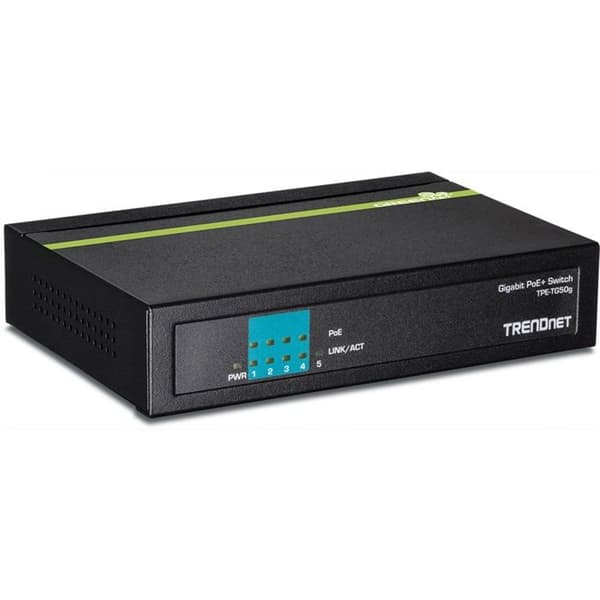 Switch PoE+ Gigabit - TRENDnet - TPE-TG50g - 5 portar - 31W - Metallisk