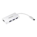 Miniatyrbild 1 av 3: TRENDNET USB-hubb - USB typ C - Extern - 4 USB-portar totalt - 4 USB 3.0-portar