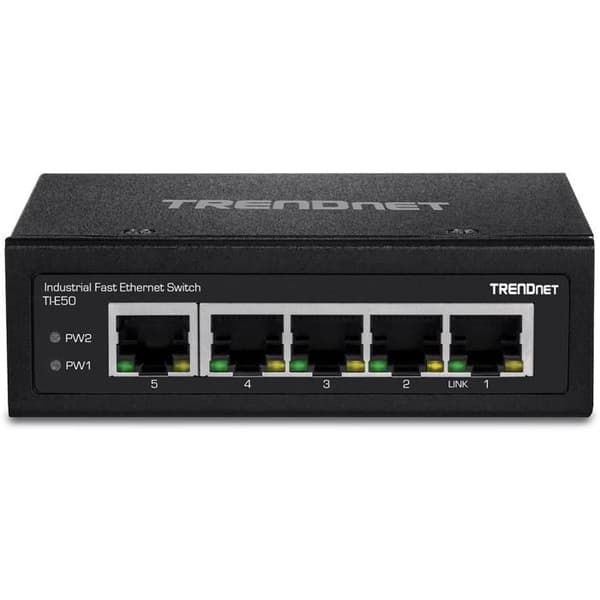 5-PORTAR IND.FAST ETH SWITCH DIN-RAIL 0,000000 Svart Svart