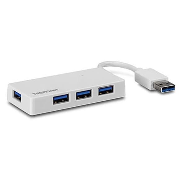 4-portars USB 3.0 Hub - TRENDNET TU3-H4E - USB-driven