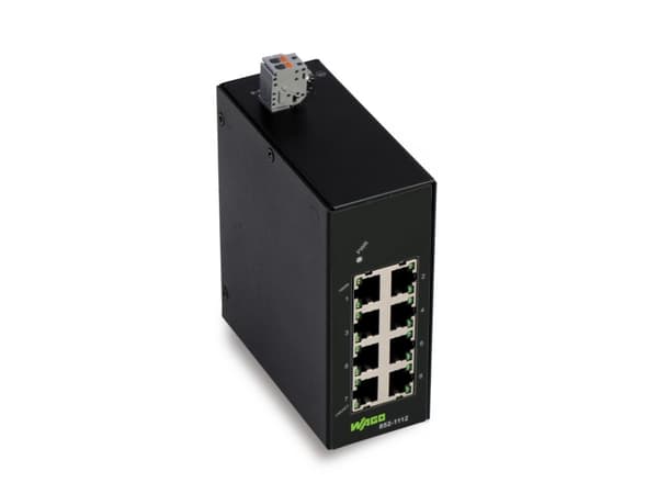 Wago 852-1112, Gigabit Ethernet (10/100/1000), Full tosidig Sort