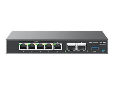 Grandstream GWN6000 Series GCC6010 - Reititin 5-porttinen kytkin / 2-porttinen SFP-kytkin - 1GbE, 2.5GbE - seinään kiinnitettävä