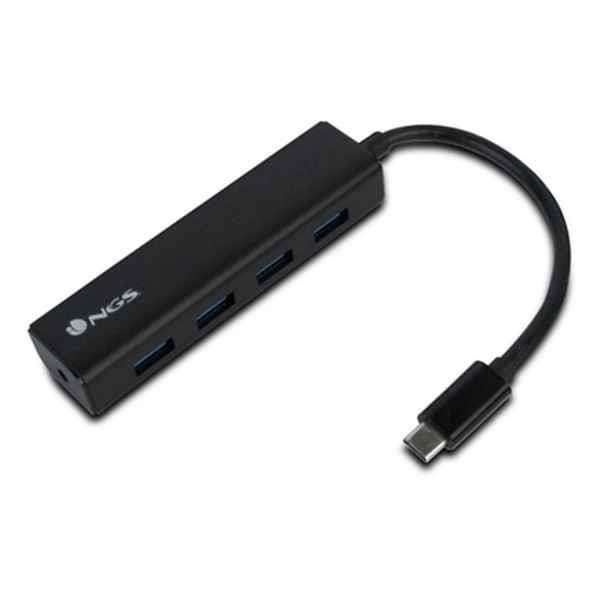 NGS WONDERHUB4 5 Gbps 4 Port USB Hub Svart - - - NGS