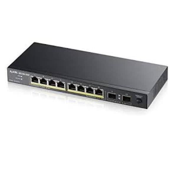 NÄTVERK, Switch, Fristående Switch, Zyxel 8p Poe Switch 10/100/1000 specifikationer 8N LAN-portar Typ och hastighet för