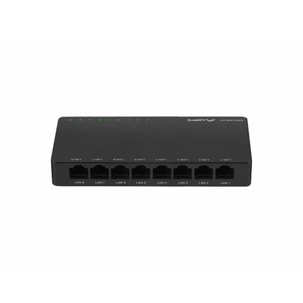 Lanberg DSP2-1008-12V switch Svart